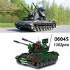 DIY Germany Military Series HX-8 Elefant Tractor PZH2000 Cannon Leopard Tank Lars-2 Rocket Launcher Building Blocks Bricks