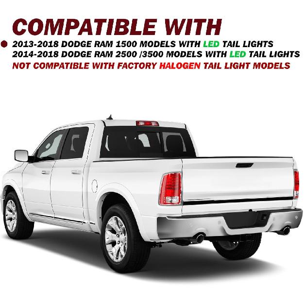 Светодиодные задние фонари JSBOYAT совместимы с 2013-2018 Dodge Ram 1500/2014-2018 Dodge Ram 2500 3500, левая сторона водителя