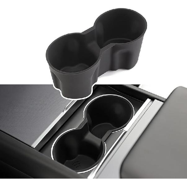 TPARTS Silicone Center Console Cup Holder Ert For New Tesla Model Y Juniper 2025+/Model 3 Highland 2024+ Anti-Slip Dust & Water Proof Noise Free