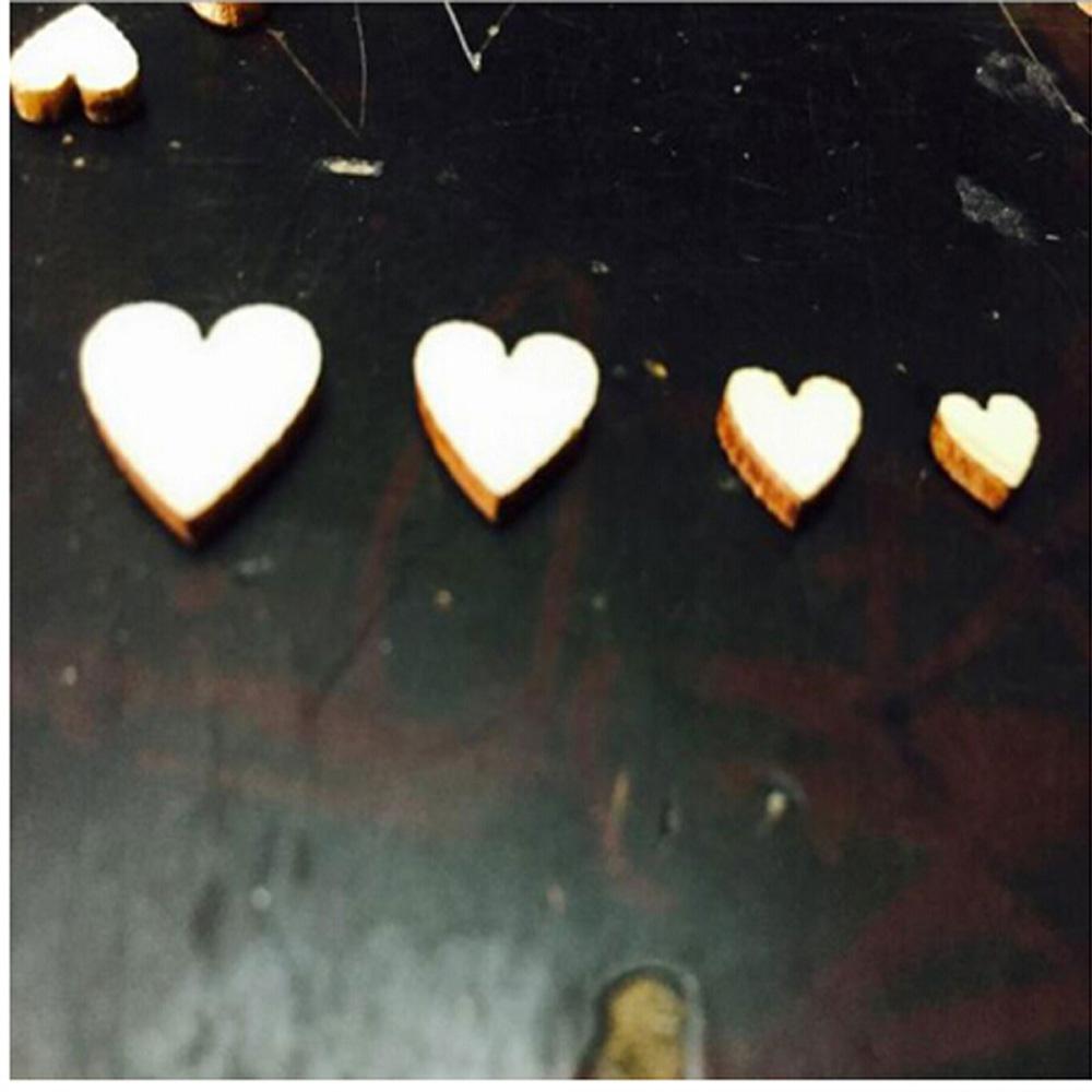 100 шт. 4 размера DIY деревенский стол разбросанный свадебный декор деревянное сердце любовь ремесленные аксессуары