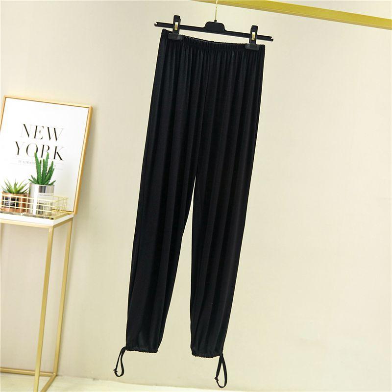 Тонкие брюки из модала, свободные спортивные штаны с высокой талией, брюки Harlan, танцевальные брюки, женские летние брюки