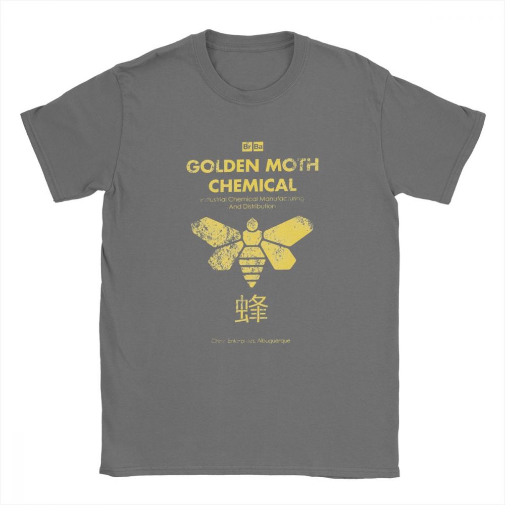 Men T Shirt Golden Moth Chemical Tshirt Geek Vintage Breaking Bad Tee Shirt Latest Design Clothing 100 Cotton Gift Idea TShirt