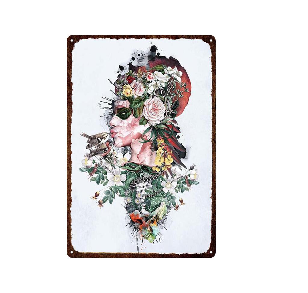 Скелет Череп Металлические Оловянные Вывески Мексиканский Фестиваль День Мертвых Доска Настенная Живопись Плакат Партии Магазин Домашние Тату-салоны Декор