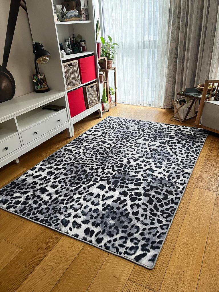 EPeddler Home Modern Leopard Pattern Digital Printing Washable Non-Slip Leather Base New Generation Living Room, Entrance, Bedroom Carpet