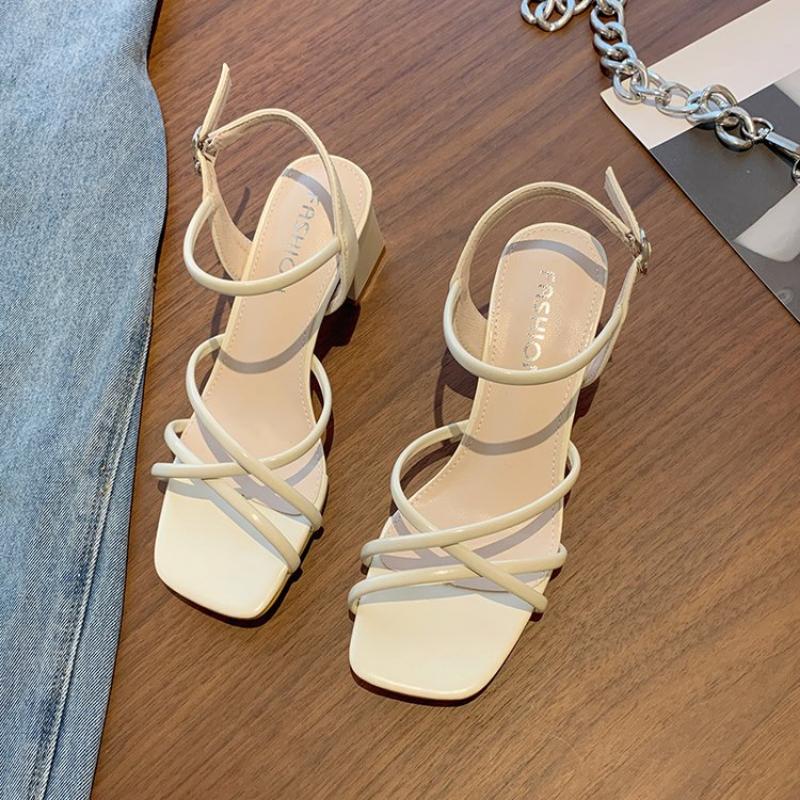 New Brand Women Shoes Summer High Heels Sandals Designer Party Pumps Shoes Dress Wedding Sexy Fad Chunky Womens Shoes
