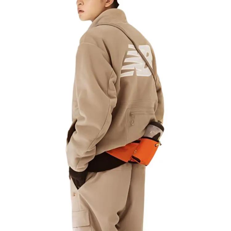 New Balance Jackets Men's Khaki Stand Collar Moderate Other (Unisex) Jackets MDD43171 LBE