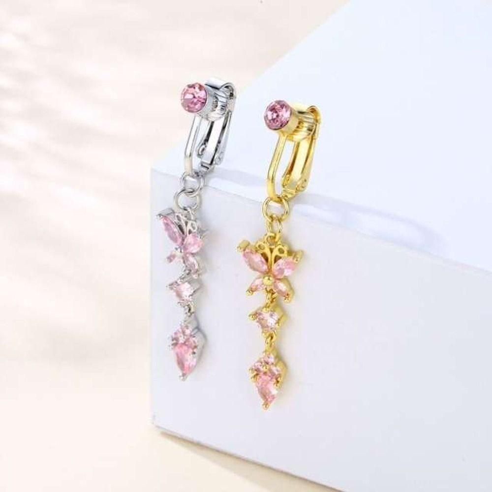 Electroplate Belly Button Cartilage Clip Body Jewelry Fake Belly Piercing Clip Women Belly Ring