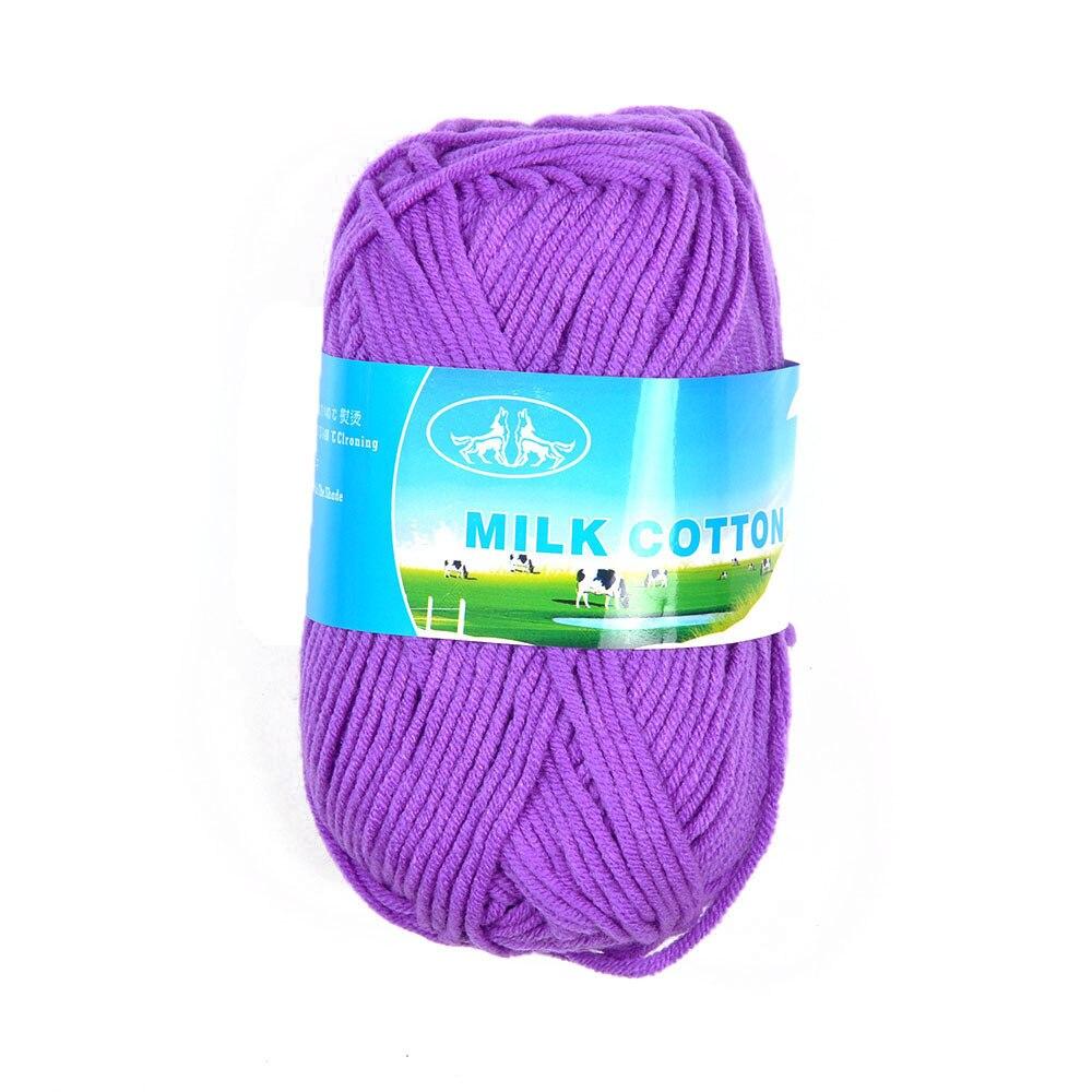 50 г/шар молочная хлопковая пряжа для вязания крючком, антипиллинговая нить высокого качества для ручного вязания для кардигана, шарфа, шапки, свитера