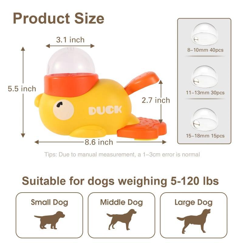 Dog Automatic Feeder Intelligent Cat Dog Puzzle Feeder Interactive Pet Food Treat Dispenser Cartoon Duck Design for Dog Training
