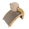 Cat Scratcher Cat Scratch Pad with Rotatable Ball Vertical Curved Cat Scratching Pad Cardboard for