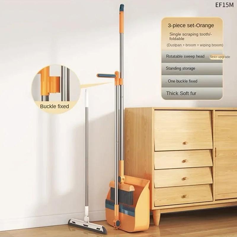 Складной набор для метлы и совок для мусора, комбинированный бытовой веник, лезвие для уборки волос, гаджет для подметания, метла, мусорная лопата