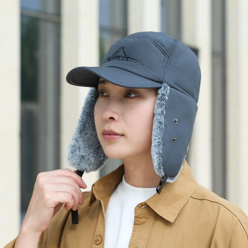 Зимняя мужская бейсболка ветрозащитная утолщенная теплая защита ушей универсальная уличная повседневная велосипедная холодная шапка
