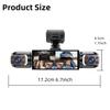 360° Panoramic Dash Cam with 3/4 Lens 3.16-inch Quad Split Screen Ultra Night Vision G-Sensor Loop Recording 24hr Parking Monito