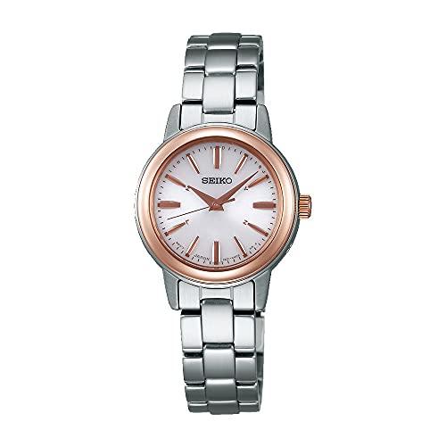 Часы Seiko Seiko Selection Женские Солар Радиоуправляемые SSDY018 Серебристый и Розовое Золото/Светло-Розовый