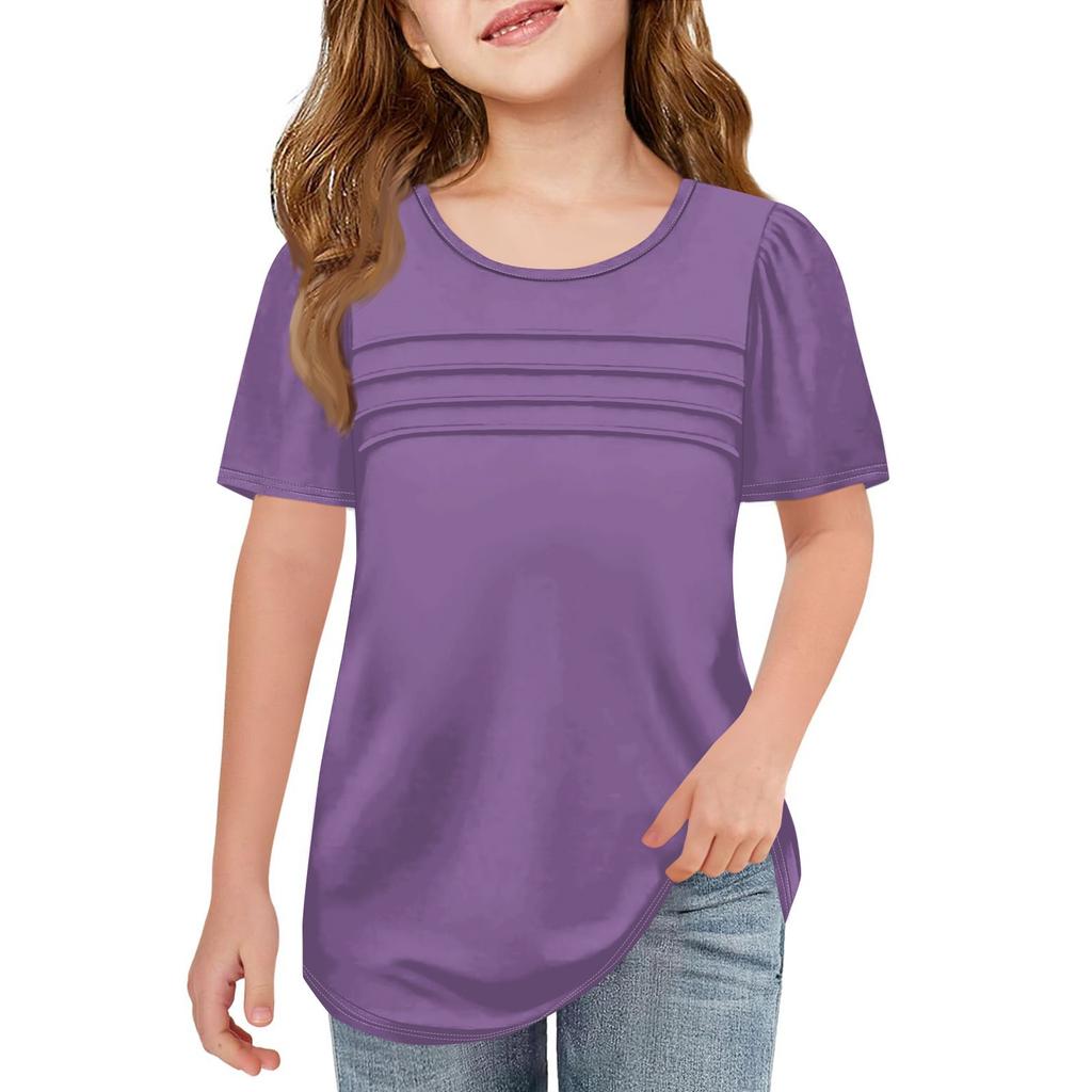 Детские футболки с короткими рукавами и круглым воротником, футболка для отдыха на лето