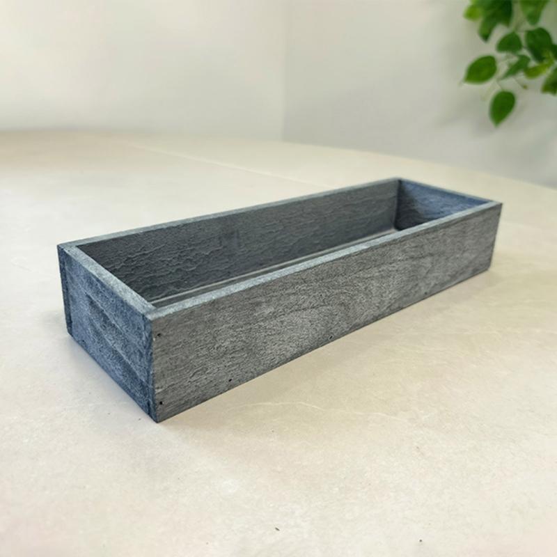 Handmade Trough Succulent Planter Craft Ornament for Desktop Landscaping Desktop Trough Decorations Planter Landscaping