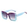 New Retro Gradient Fashionable Rectangular Women Sunglasses Contrast Color Design Classic Simple Casual Men Sun Glasses Uv400
