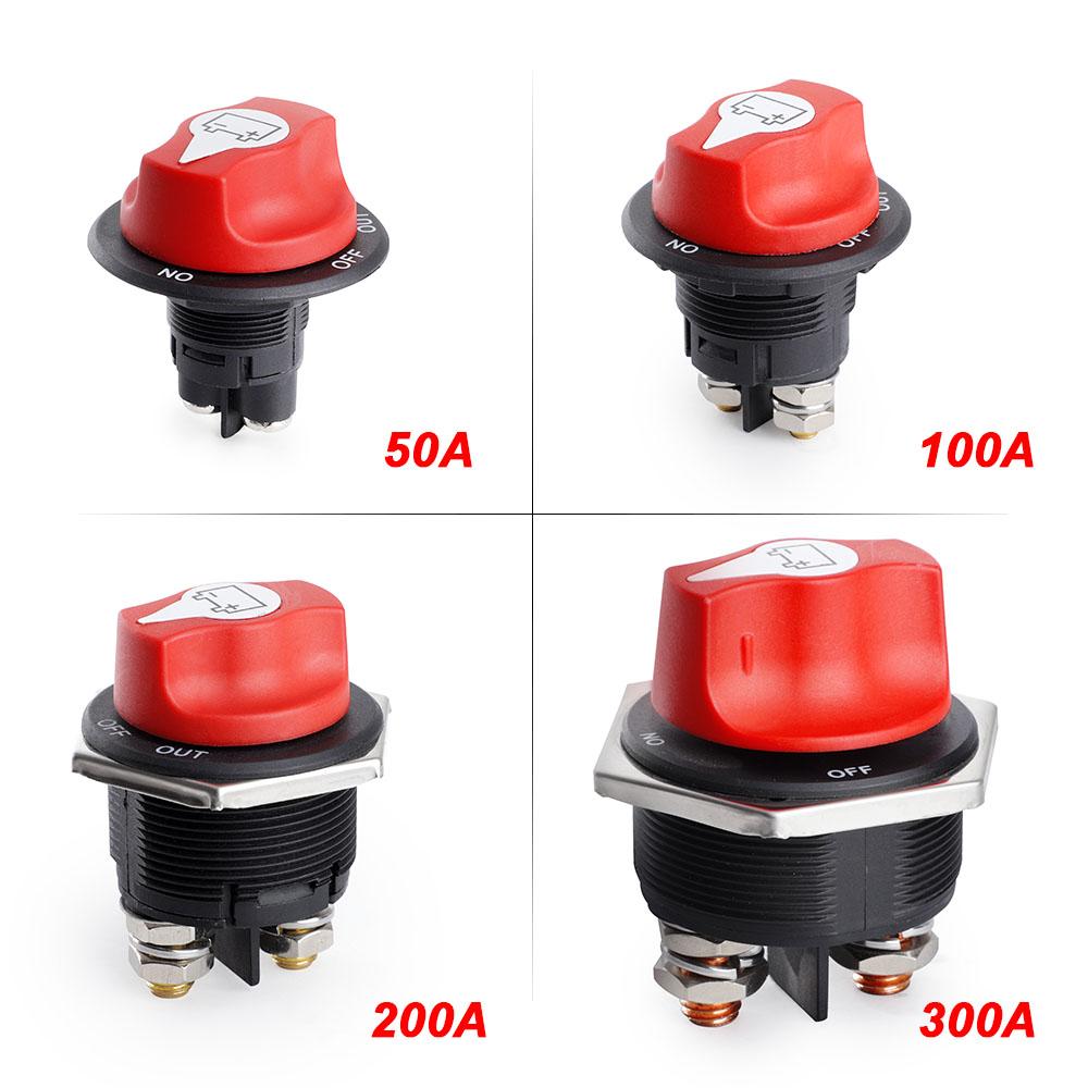50A 100A 200A 300A DC 12V Автомобильный Раллийный Переключатель-Отсекатель Аккумулятора Изолятор Питания Отключающий Переключатель Комплект Для Грузовика Автомобиля Мотоцикла Лодки