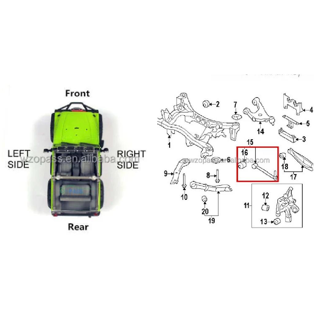 Adjustable Rear Control arm For SUBARU BRZ Exiga Liberty Outback XV Legacy Impreza WRX STI TOYOTA GT86 Scion FR-S 20250-FG020
