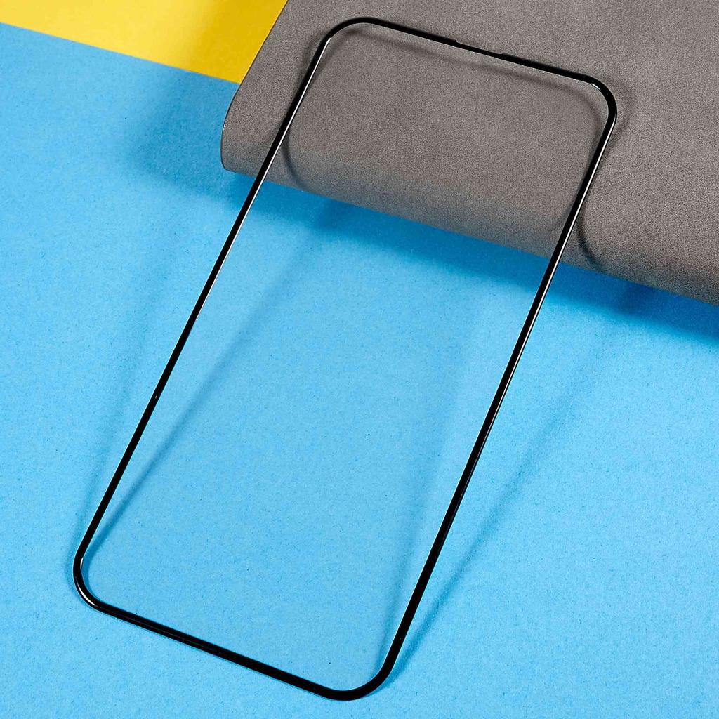 Для iPhone 14 Plus/13 Pro Max 6,7 дюйма Защитная пленка для экрана из закаленного стекла с ПК-рамкой Взрывозащищенная Полностью клеевая Полное покрытие