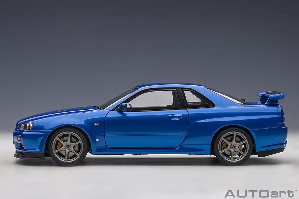 AUTOart Nissan Skyline V Spec II Bayside Blue Finished Product 77408 1/18 GT-R (R34)