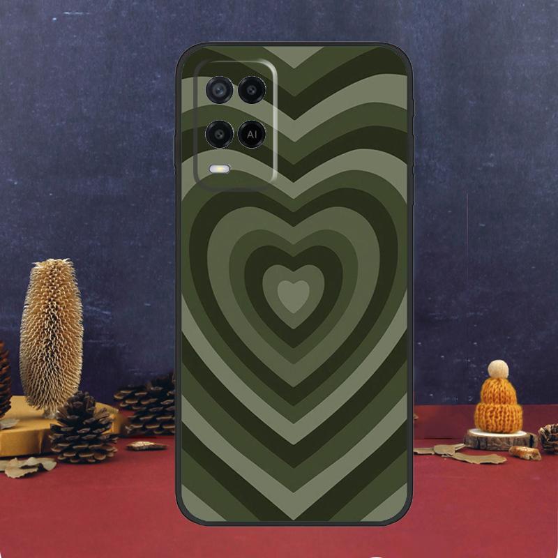 Цветной Чехол Сердце Круг Любовь Для OPPO A54 A74 A94 A98 A78 A79 A16 A76 A96 A5 A9 A17 A77 A15 A52 A72 A53 A57S