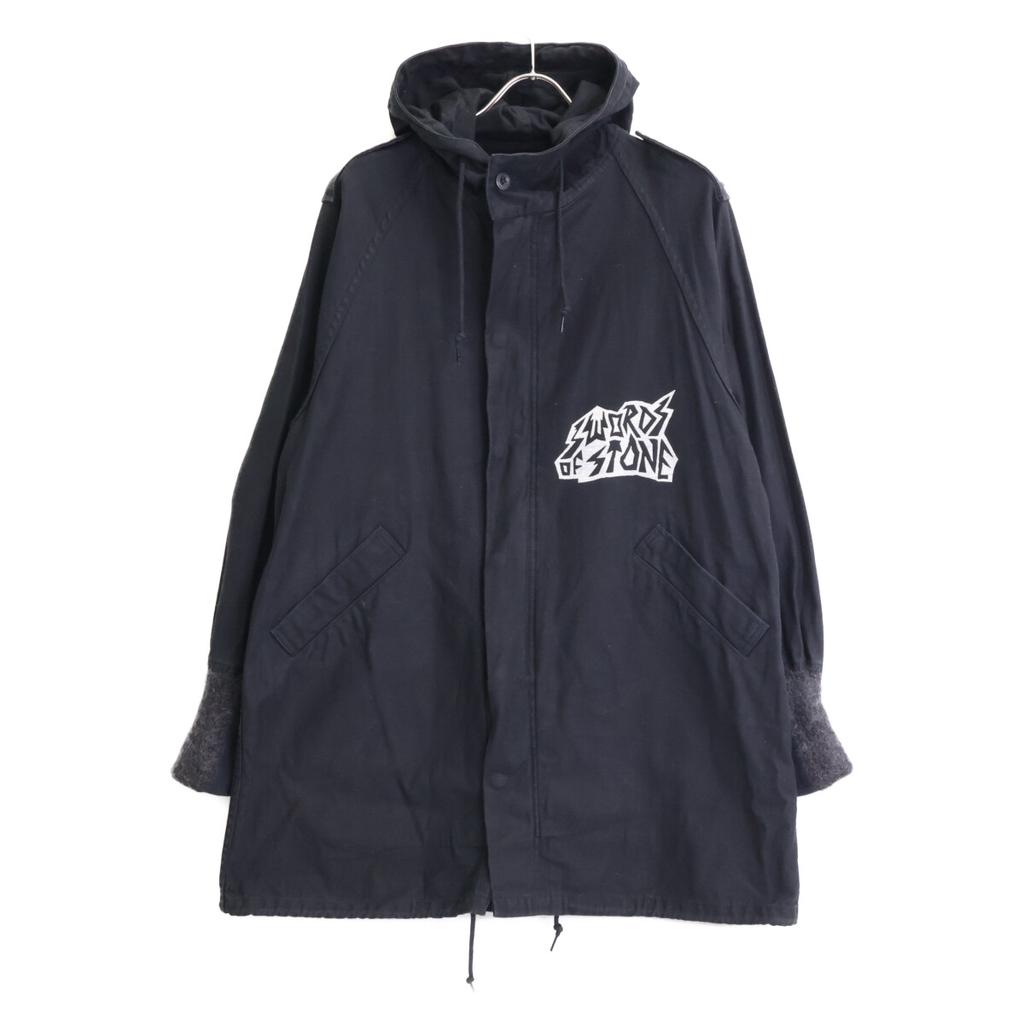 HYSTERIC GLAMOUR FERGADELIC METAL PRINTED LUXURY LEAF MODS COAT Coat FREE blackUsed