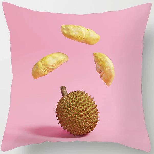 Peach Skin Pillowcase Home Decor  Candy Color Macaron Print Car Sofa Pillow Cushion Cover