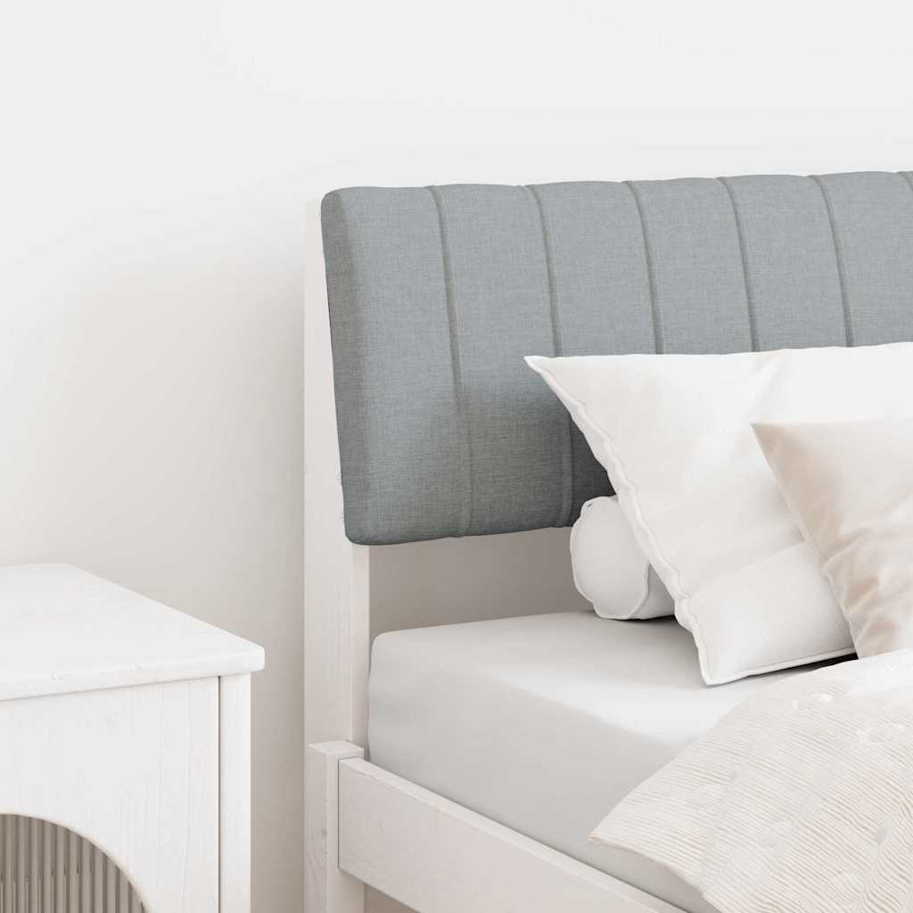Upholstered Headboard Light Grey 75 cm Solid Pine Wood