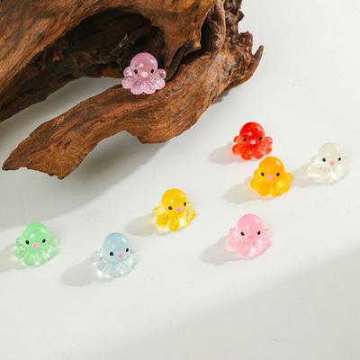 Мультяшный мини-осьминог светящаяся игрушка милые украшения детские миниатюрные фигурки подарки украшения для аквариума аксессуары