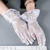 Сетчатые перчатки от солнца короткие черные белые для вождения кружевные перчатки свадебные перчатки сетчатые перчатки фатиновые митенки