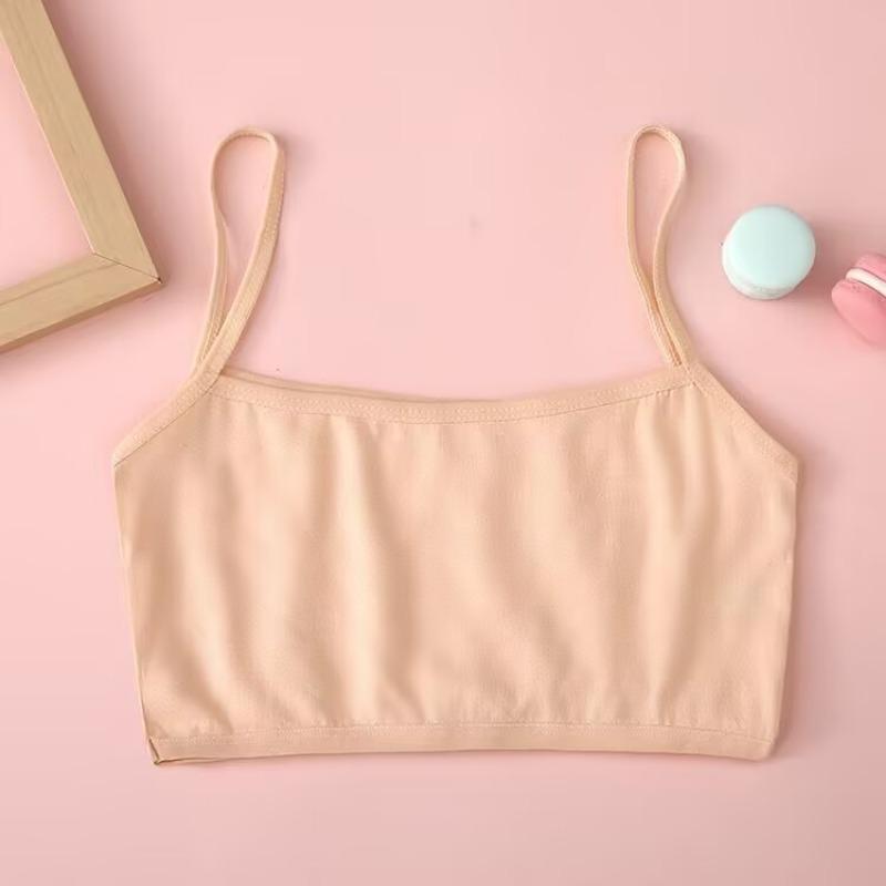 Тренировочный бюстгальтер для девочек, детское нижнее белье, хлопковый жилет для девочек, укороченный топ, От 8 до 14 лет