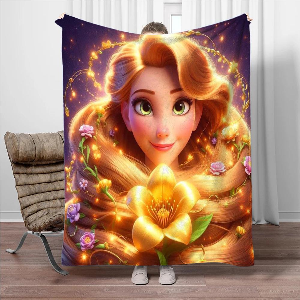 Cartoon Rapunzel Flannel Blanket Children Warm Soft Blanket for Sofa Bed Cover Blanket Suitable for Birthday Souvenir Gifts