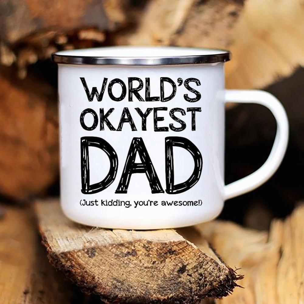 Папа, ты не старый, ты классический принт, смешная эмалевая кофейная чашка, оригинальные чашки для завтрака, чтобы сублимировать друзей, кружка для кемпинга, милая