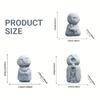 3pcs Japanese Monk Statue Praying Zen Sandstone Mini Baby Buddha Idol Figurine