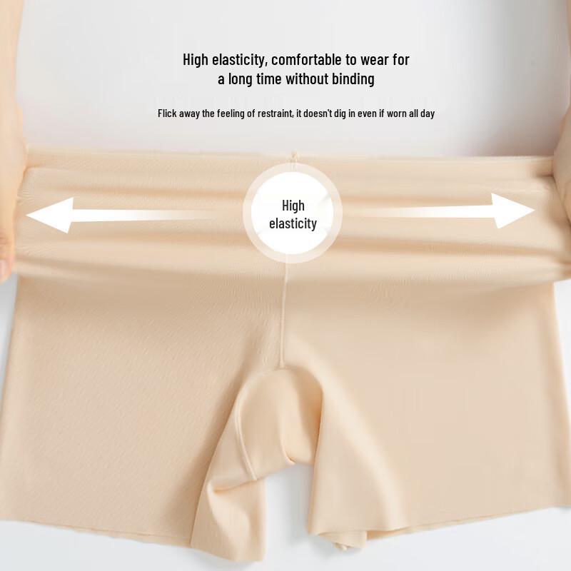 Women's High-Waist Ice Silk Safety Shorts (2-Pack)