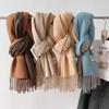2024 Autumn And Winter New Thickened And Extended Cashmere Scarf Versatile Women'S Warm Neck Protection Scarf Double Sided Scarf Shawl