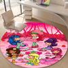 1pc Strawberry Princess5 Design Printed Area Round Carpet for Bedroom Living Room Home Decor Rugs Mat Non Slip Mat Rug for Bedside