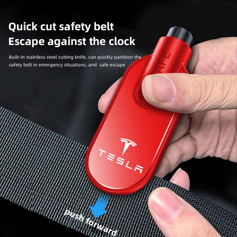 Car Window Breaker Hammer Seat Belt Cutter Emergency Escape Tools For Tesla Model 3 Model S Model X Model Y Cybertruck Roadster