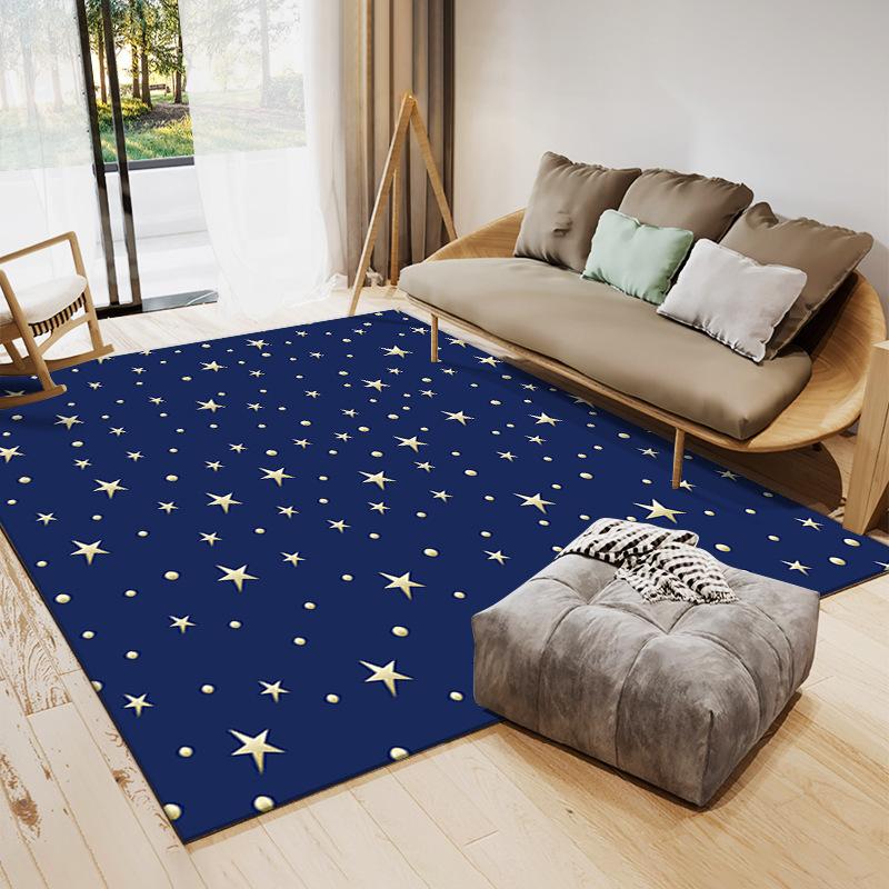 Starry Sky Universe Living Room Carpet Floor Mat Bedroom, Dream Full Bedside Carpet, Office Decorative Carpet