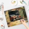 Frame Diy Painting By Numbers Kits For Adults Car And Dog Wall Art Picture Acrylic Canvas Painting For Home Wall Decors 40x50cm