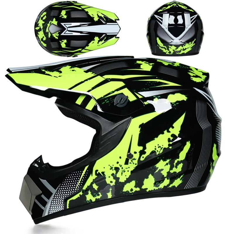 Lightweight Full Face Off-Road Motorcycle Helmet Dirt Bike ATV Trail Riding With Ventilation Clear Visor