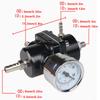 0-140 PSI Adjustable Fuel Pressure Regulator Oil Injection Regulating Valve with Gauge Booster Install Tool Accessories