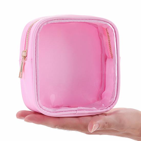 Прозрачная мини-косметичка, прозрачная косметичка на молнии, ПВХ, водонепроницаемая дорожная косметичка, органайзер, портмоне для женщин и девочек