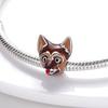 Original Charms Copper Brown German Shepherd Dog Beads Fit Charms Plata Bracelets For Women Women Jewelry Making Diy