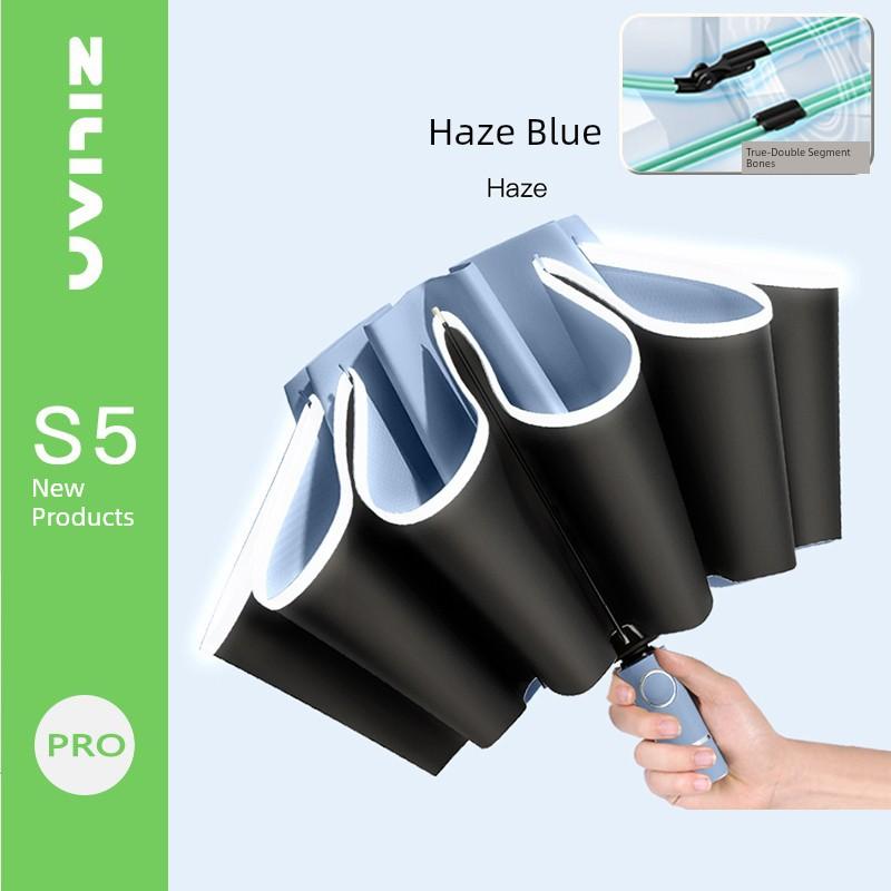 Fully Automatic Umbrella for Women, Sun Protection, Uv Protection, Sunshade for Men, Reverse Folding Umbrella, Black Rubber, Dual-Use Umbrella for