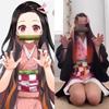 Камадо Незуко Косплей Аниме Demon Slayer Kimetsu No Yaiba Nezuko Косплей Костюм Парик Nezuko Demon Slayer Костюмы Кимоно Женщины