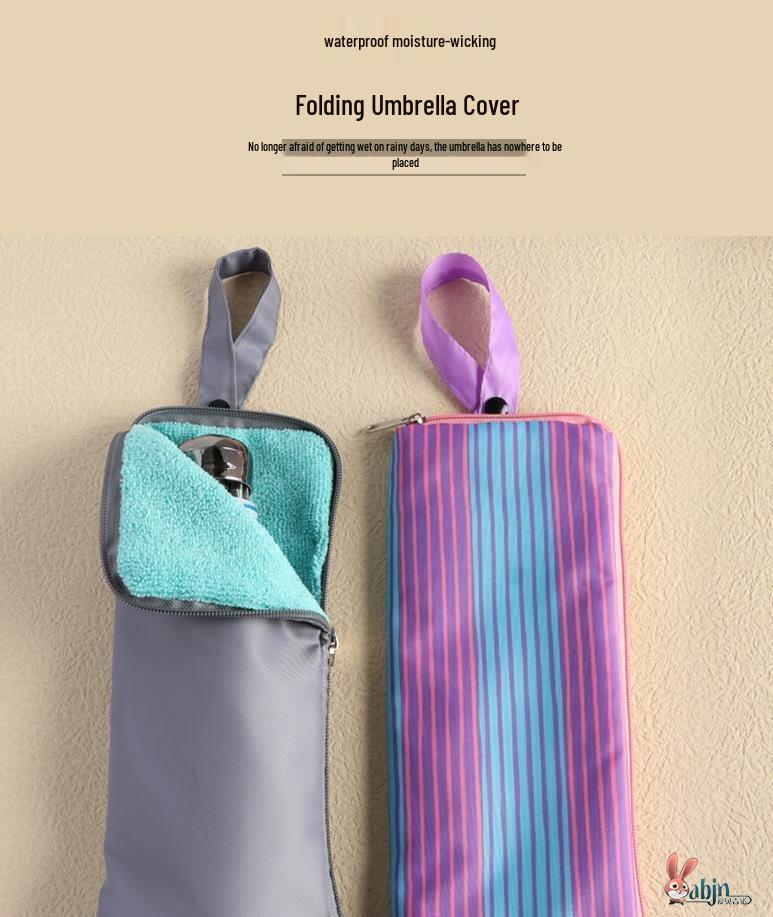 Waterproof Portable Umbrella Storage Bag: Absorbent, Handheld, Hanging Pouch for Wet Umbrellas