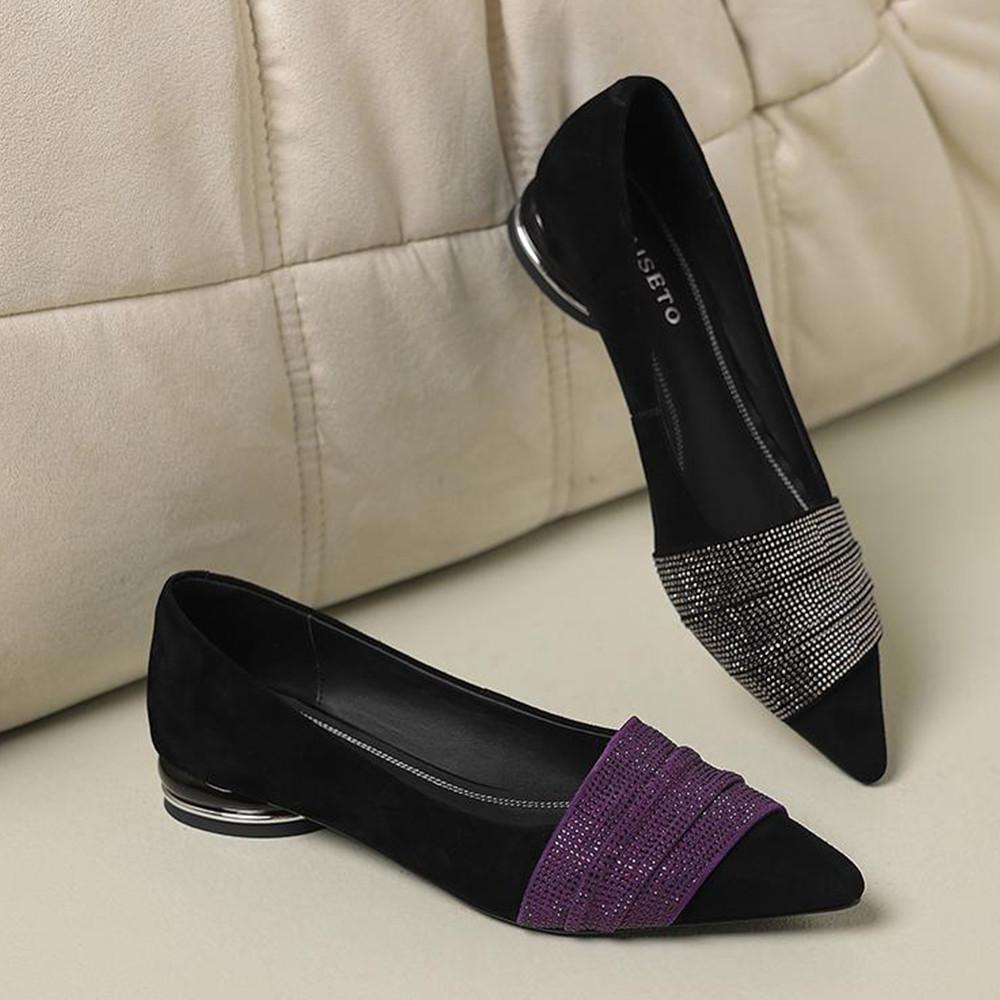 Мода 2025 Новые Туфли Женские Элегантные Модные Туфли-Лодочки на Квадратном Каблуке с Заостренным Носом из Замши Туфли на Высоком Каблуке Туфли для Платья Zapatos Mujer