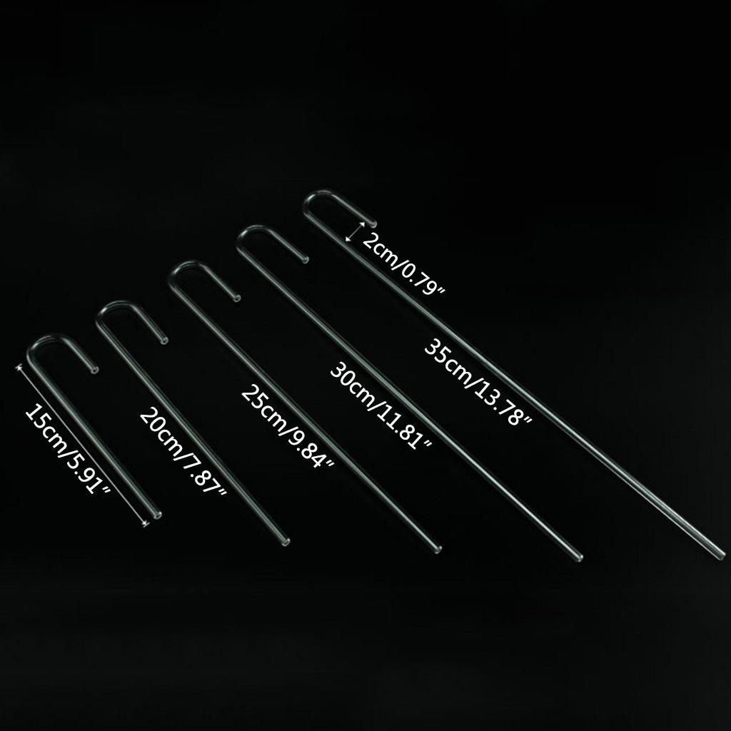 Aquarium Airline Tubing Clear Acrylic Connectors U Shape Fish for Tank Air Tube Transparent Plastic Pipe Various Sizes